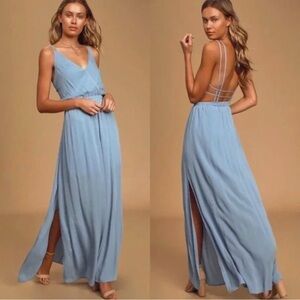 Elegant Blue Maxi Dress